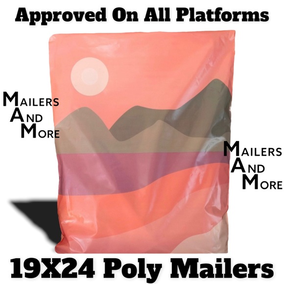 10 19X24 Poly Mailers, Sedona Print Holds Shoes, Jackets, Bulky Items, Blankets - Picture 5 of 6